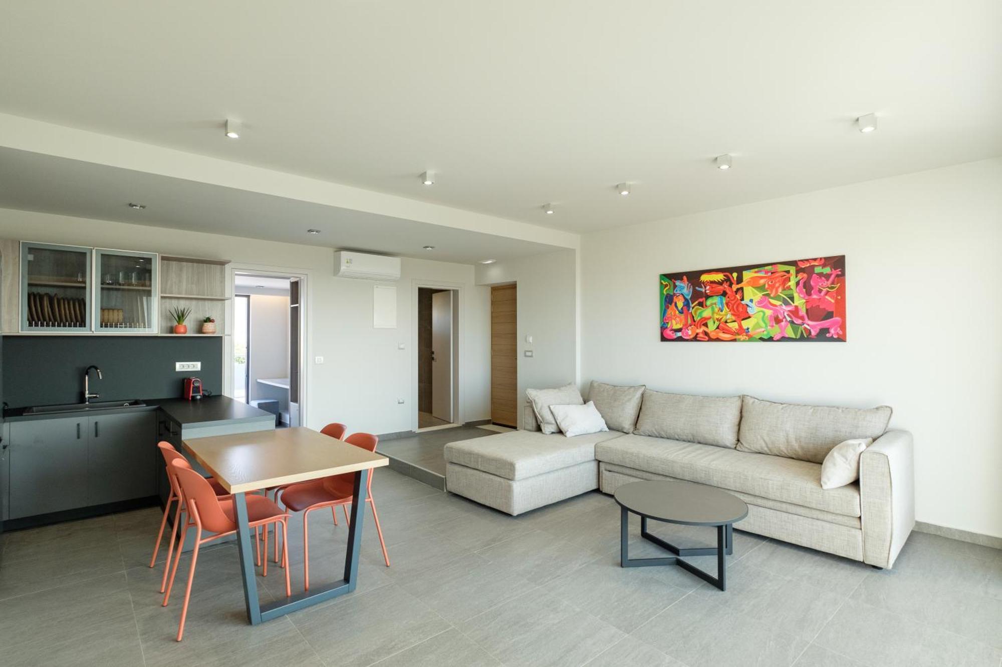 Sky-High 70Sqm Penthouse W. Stunning Views - 05 Apartman Hriszí Aktí Haniá Kültér fotó
